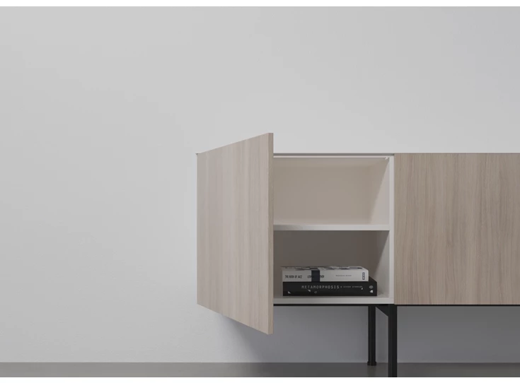 Open Tv-kast Capri Riva 640 matte lak wit eik hout Coesel