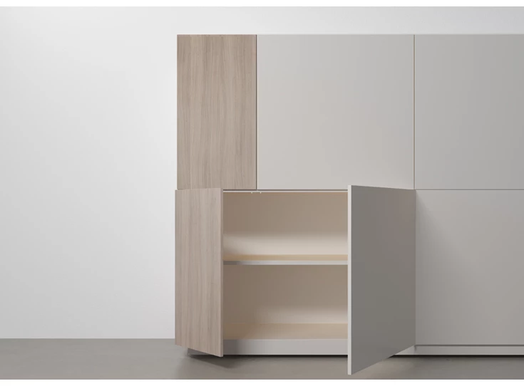 Open Barkast Capri Riva 560 matte lak wit eik hout Coesel