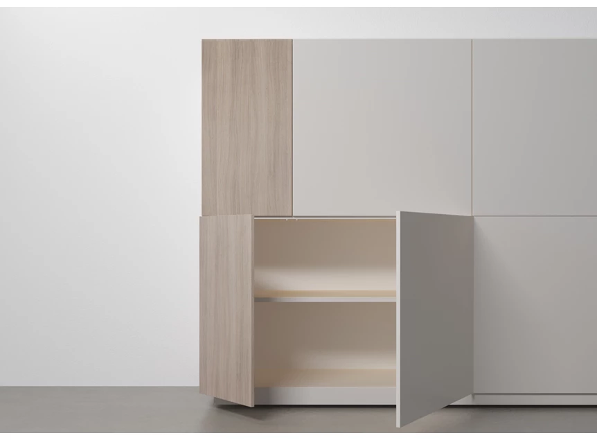 Open Barkast Capri Riva 560 matte lak wit eik hout Coesel