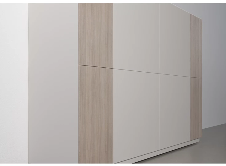 Zijkant Barkast Capri Riva 560 matte lak wit eik hout Coesel