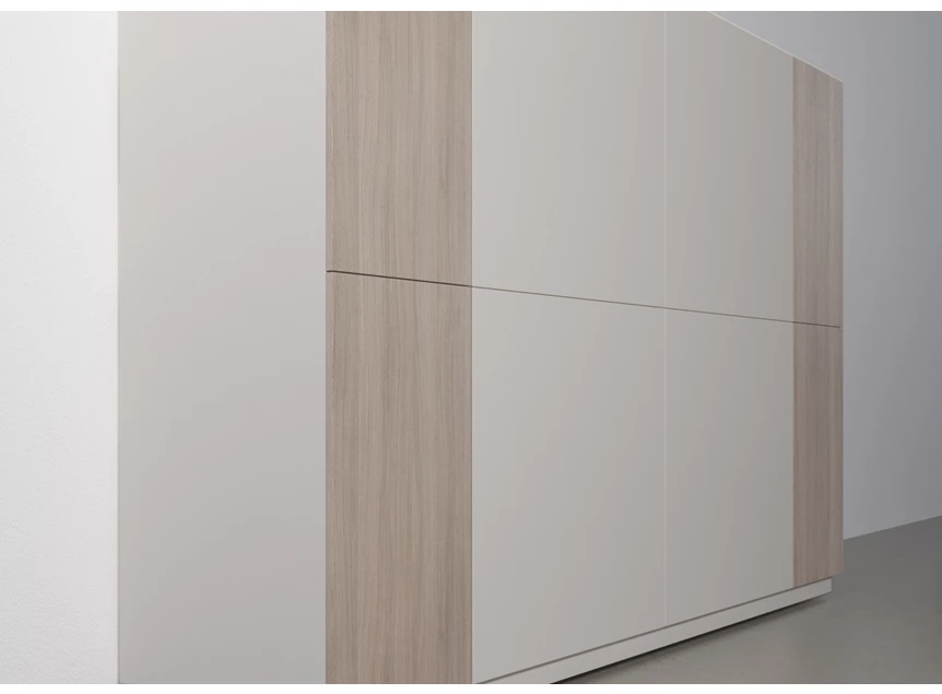 Zijkant Barkast Capri Riva 560 matte lak wit eik hout Coesel