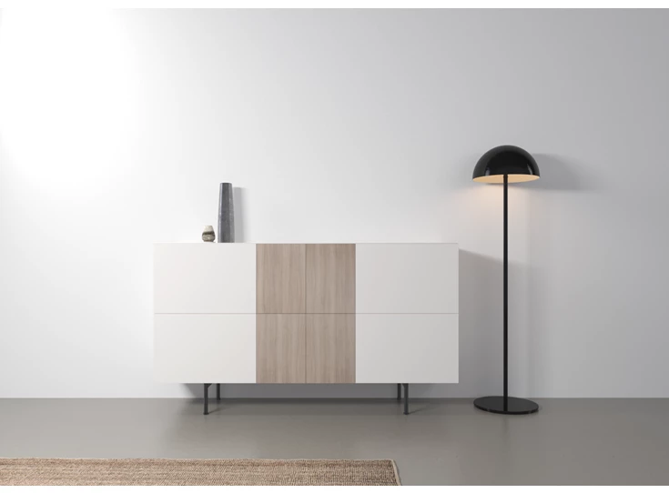 Sfeerfoto Dressoir Capri Riva 540 matte lak wit eik hout Coesel