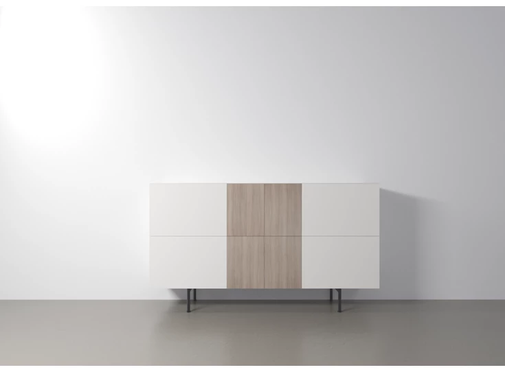 Dressoir Capri Riva 540 matte lak wit eik hout Coesel