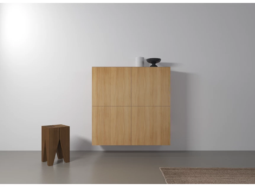 Sfeerfoto Barkast Capri Riva 380 matte lak zwart eik hout Coesel