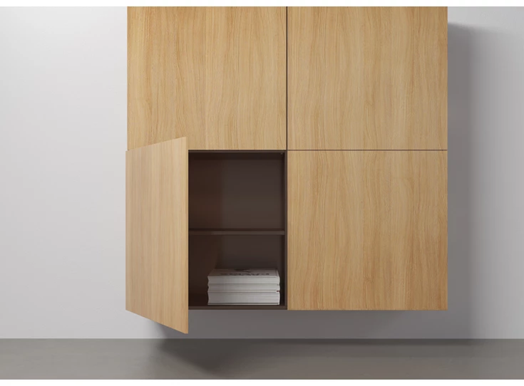 Open Barkast Capri Riva 380 matte lak zwart eik hout Coesel