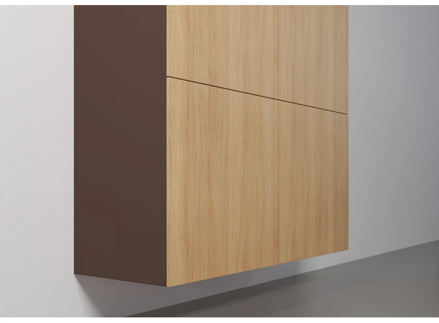 Zijkant Barkast Capri Riva 380 matte lak zwart eik hout Coesel