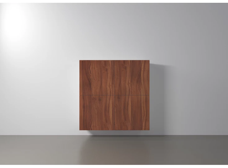 Barkast Capri Riva 380 matte lak wit noten hout Coesel