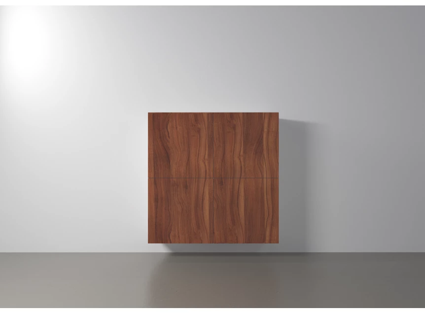 Barkast Capri Riva 380 matte lak wit noten hout Coesel