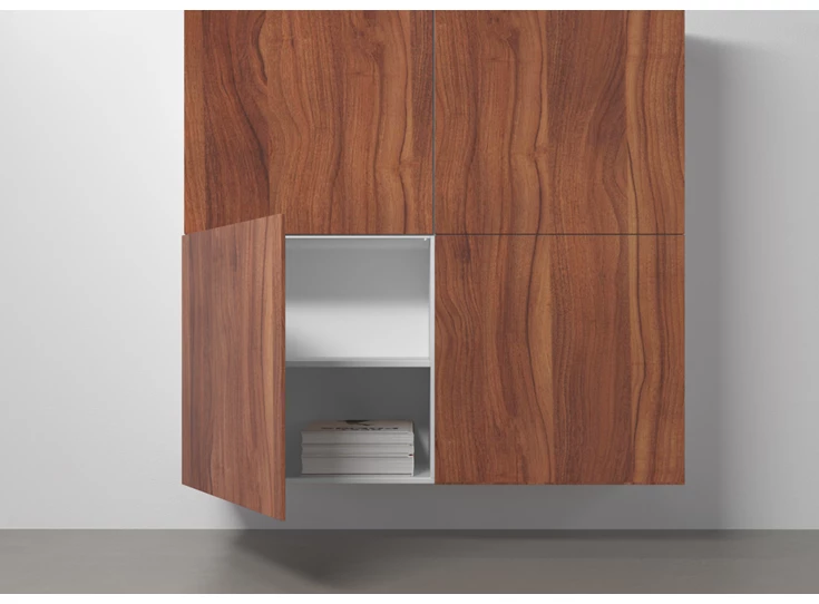 Open Barkast Capri Riva 380 matte lak wit noten hout Coesel