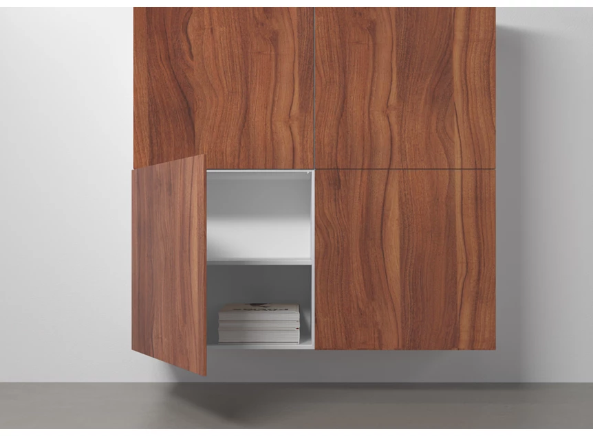 Open Barkast Capri Riva 380 matte lak wit noten hout Coesel