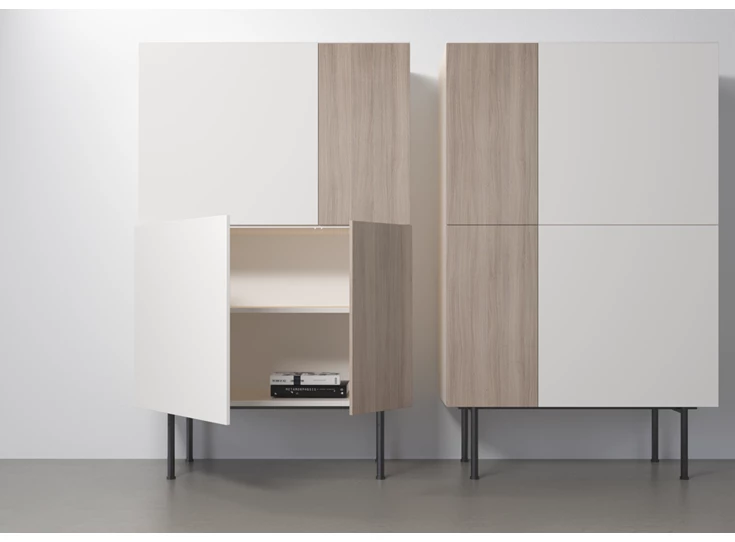 Open Barkast Capri Riva 280 matte lak wit eik hout Coesel