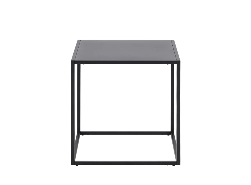85188 newton bijzettafel salontafel zwart metaal rechthoek actona recht vooraanzicht