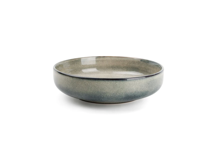 850602 diep bord 22xH6cm meridian groen/blauw