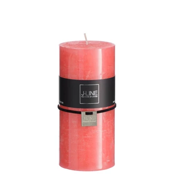 63302 J-Line Jolipa Cilinderkaars Watermeloen L 72H 7x15cm