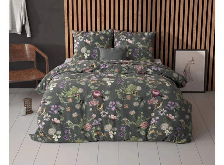 Tripple flower- groen- 240*200/220- sfeerbeeld