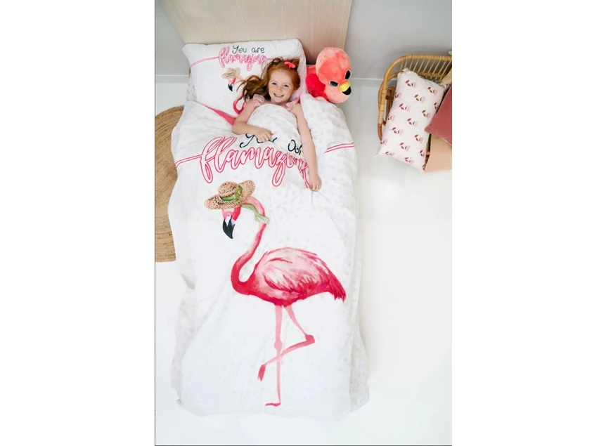 You are flamazing- roze- 140*220- sfeer met kind