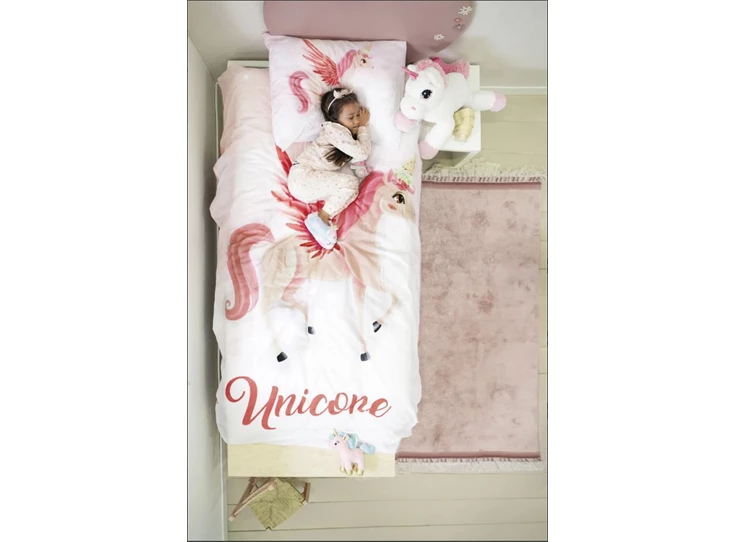 Unicone- roze- 140*220- sfeerbeeld kind