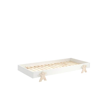 MDBE9214 smiley modula bed 90x200cm wit stapelbaar mdf vipack kinderbed massief grenen inclusief lattenbodem