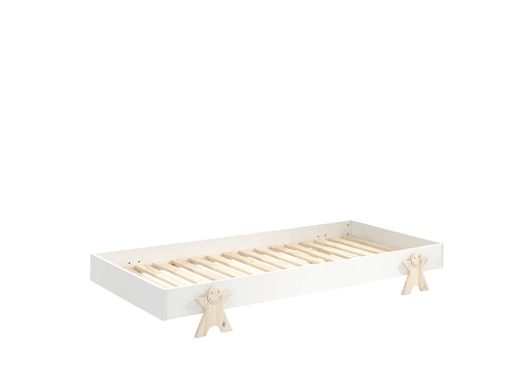 MDBE9214 smiley modula bed 90x200cm wit stapelbaar mdf vipack kinderbed massief grenen inclusief lattenbodem