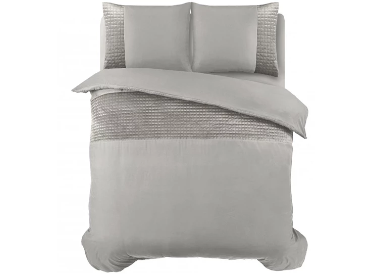 Velvet band- zand/grijs- 140*220