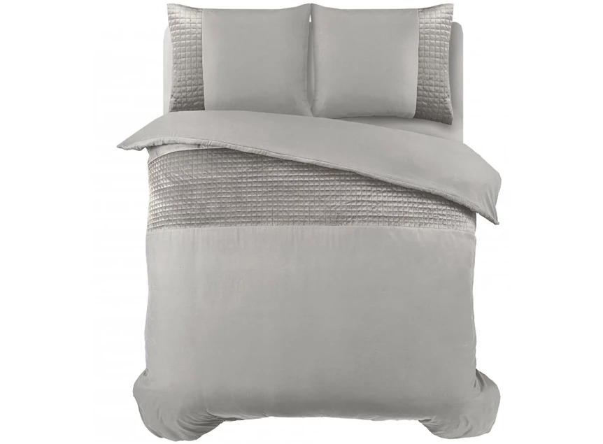 Velvet band- zand/grijs- 140*220