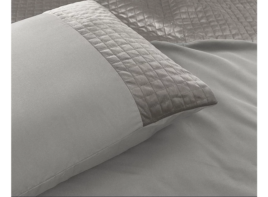 Velvet band- zand/grijs- 240*220- detail