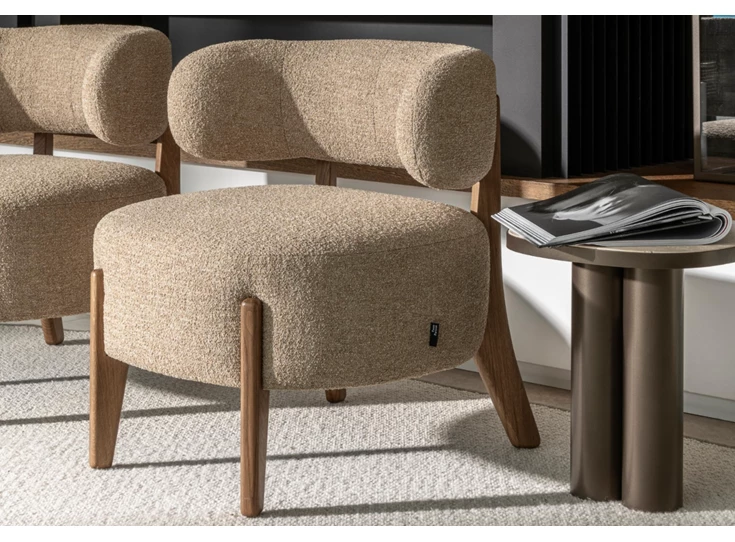 Low Dining Chair bijzetzetel Taza stof Passe Partout