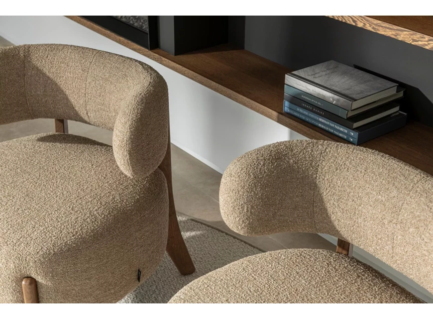 Inzoom Low Dining Chair bijzetzetel Taza stof Passe Partout