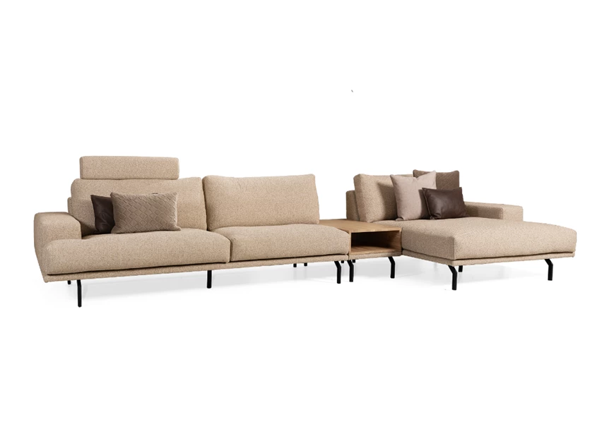 Zetel Matisse met longchair en tussenkast stof Cartel Living