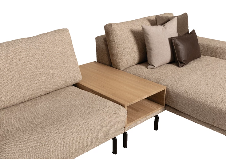 Inzoom Zetel Matisse met longchair en tussenkast stof Cartel Living