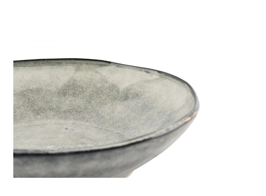 Capri serveerschaal- 30xh7cm- blauw/groen- detail