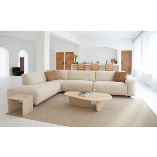 Hoeksalon Bergerac stof beige Het Anker
