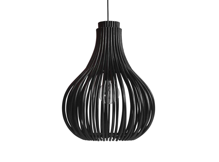 Hanglamp Bulb rotan black LA008 Vincent Sheppard