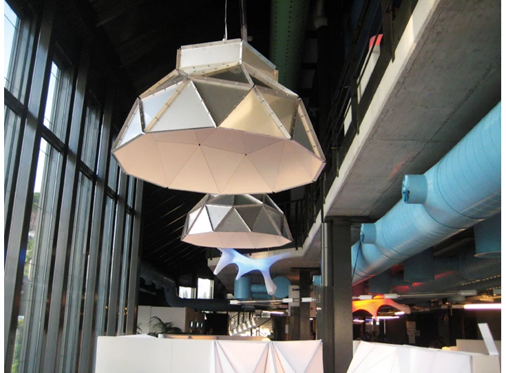 Binnenkant Hanglamp Apollo aluminium wit Dark At Night