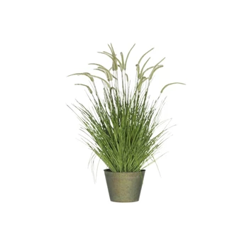 83461 Jolipa J-Line kunstplant Gras met staarten in metalen Pot