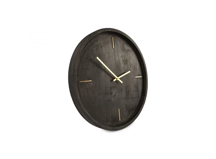 Zone wandklok- Ø41cm- hout- schuin