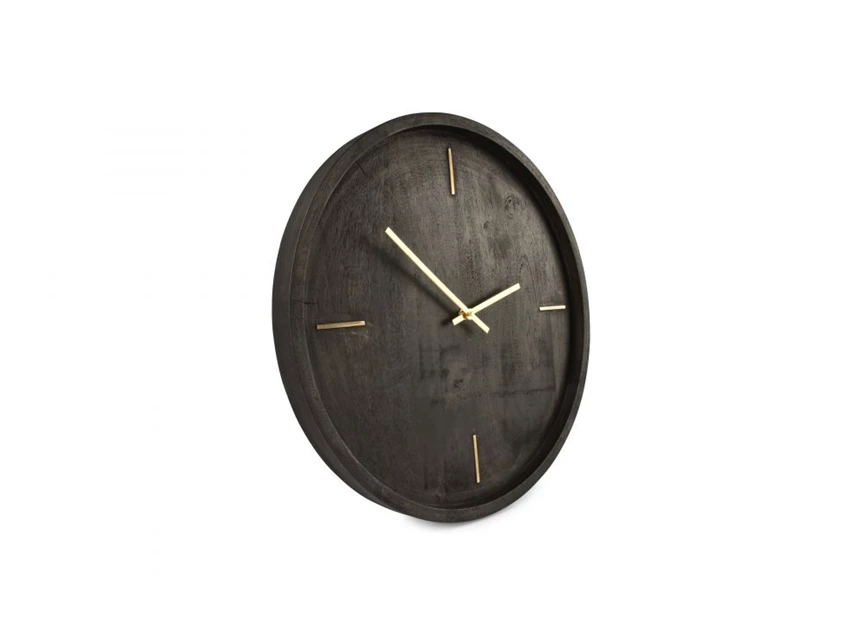 Zone wandklok- Ø41cm- hout- schuin