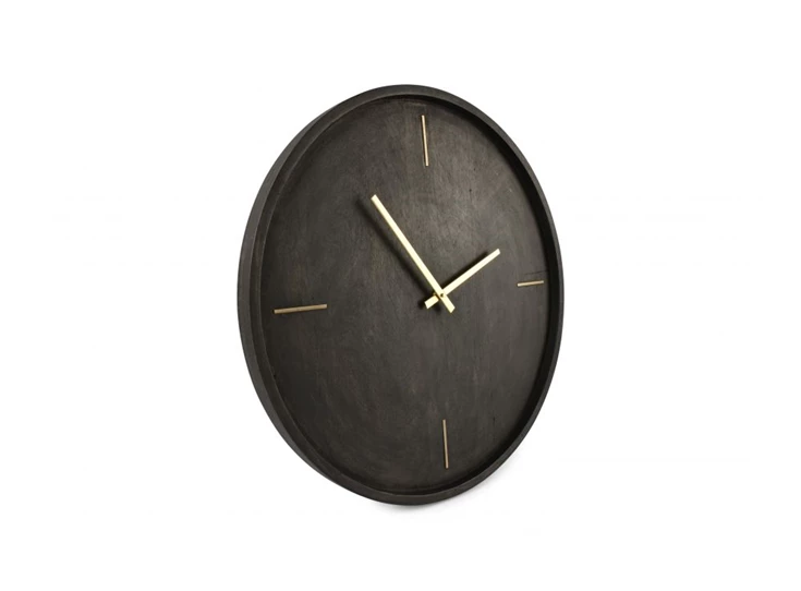 Zone wandklok- Ø51cm- hout- schuin