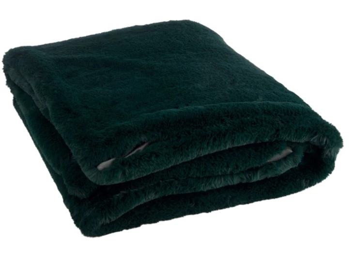 76880 J-line Jolipa plaid cutie donkergroen 130x180cm