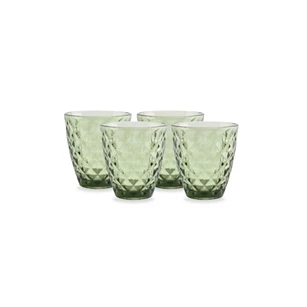 Prisma glazen 22cl groen set4  852935 Salt en Pepper