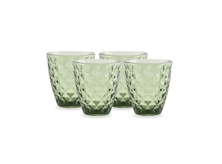 Prisma glazen 22cl groen set4 852935 Salt en Pepper