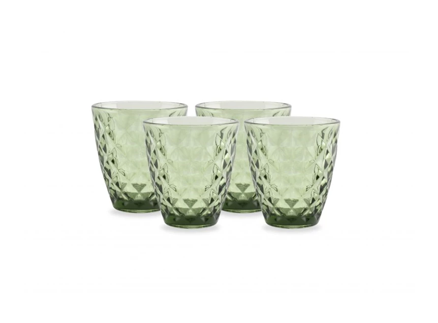 Prisma glazen 22cl groen set4  852935 Salt en Pepper