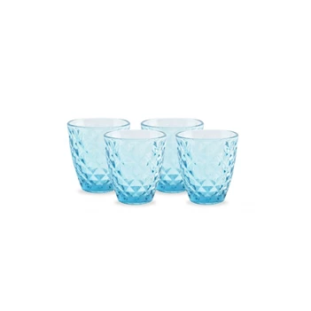 Prisma glazen- 22cl- blauw- set4