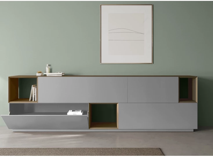 Dressoir Capri opstelling 3064 matte lak grijs Coesel