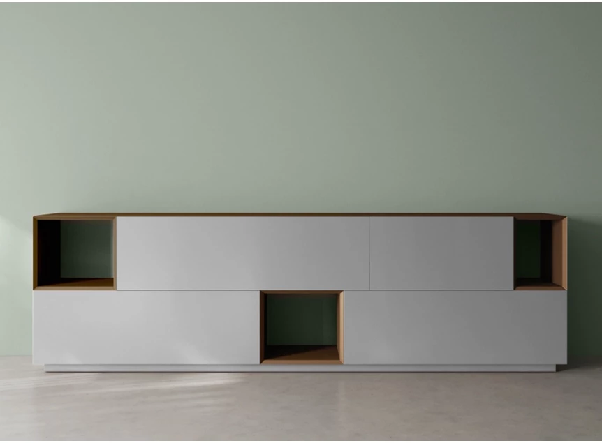 Front Dressoir Capri opstelling 3064 matte lak grijs Coesel