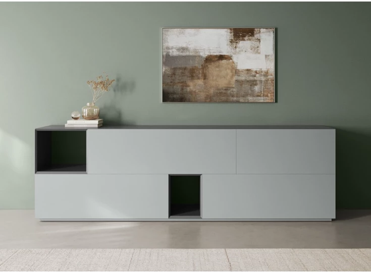 Dressoir Capri opstelling 2757 matte lak lichtgrijs Coesel