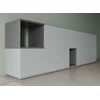 Zijkant Dressoir Capri opstelling 2757 matte lak lichtgrijs Coesel