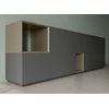 Zijkant Dressoir Capri opstelling 2757 matte lak antraciet Coesel