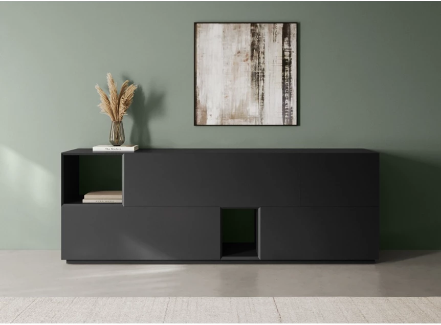 Dressoir Capri opstelling 2450 matte lak zwart Coesel