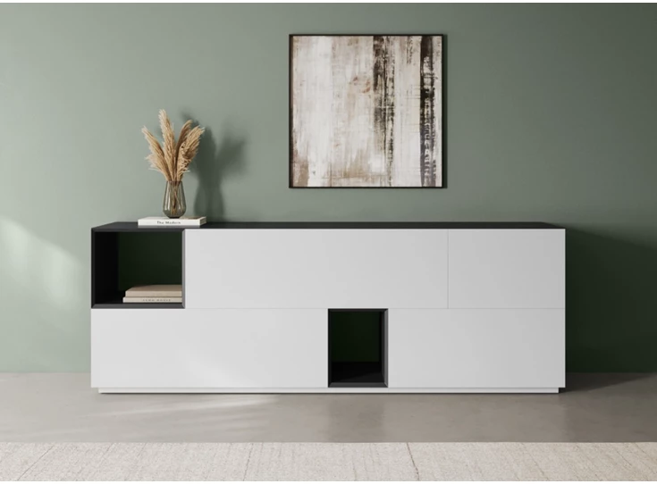 Dressoir Capri opstelling 2450 matte lak wit Coesel